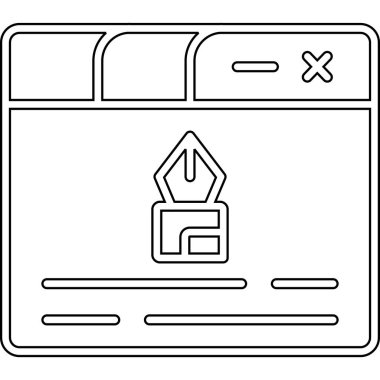 Güvenli kutu simgesi. Web için güvenli kutu vektör simgesinin özet çizimi