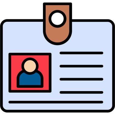 Kimlik kartı. Basit resimleme