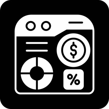 Para için. Web simgesi basit illüstrasyon