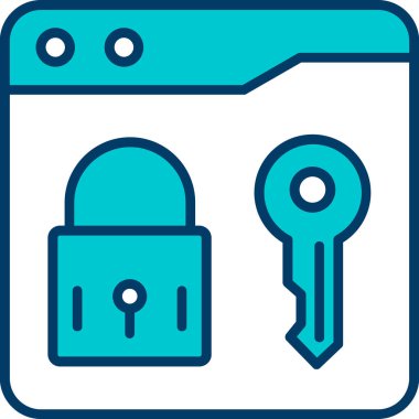 Anahtar simgesi vektör illüstrasyonu