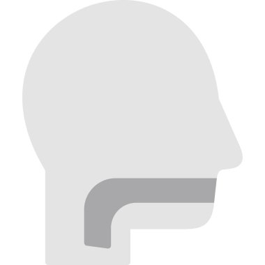 Baş vektör ikonu. biçim düz simge sembolü, pürüzsüz mavi renk, beyaz arkaplan.