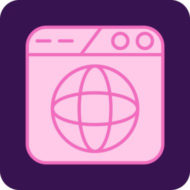 Web simgesi, mutfağın vektör illüstrasyonu