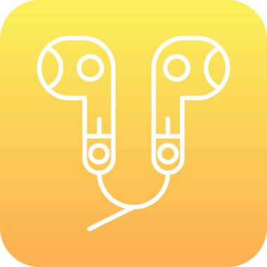 kulaklık simgesi vektör illüstrasyonu