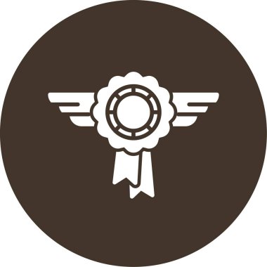 Rozet ödülü amblem simgesi ana hat biçiminde