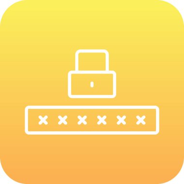 Benzersiz parola vektörü simgesi