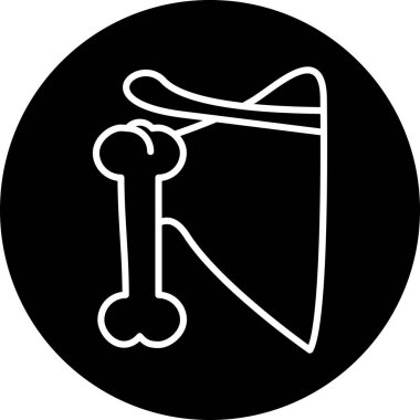 Kemik. Web simgesi basit tasarım