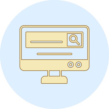 bilgisayar izleyici vektör simgesi modern basit vektör illüstrasyonu