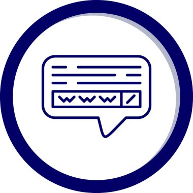 Konuş. Web simgesi basit illüstrasyon