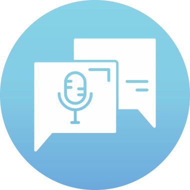 Mikrofon vektör simgesi ile konuşma balonu