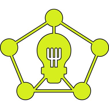 yaratıcı vektör çizgisi simgesi dekoru