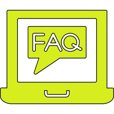 faq vektör çizgisi tasarım deseni