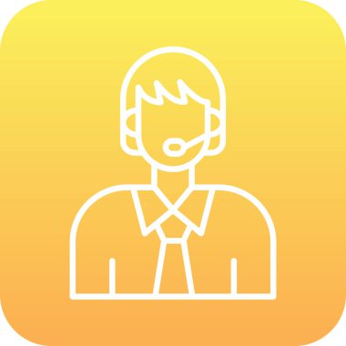 Mobil uygulama simgesi, vektörü, illüstrasyonu olan bir adam