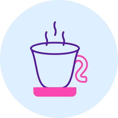 Kahve. Web simgesi basit illüstrasyon