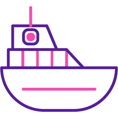 Gemi simgesi vektör illüstrasyonu