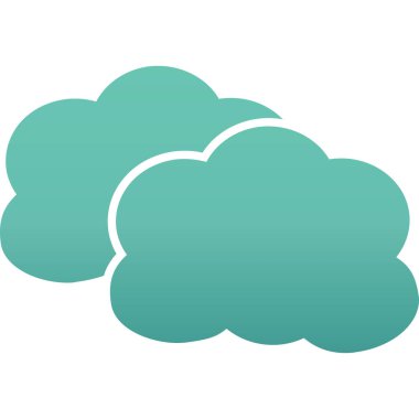 Bulut hesaplama teknolojisi izole edilmiş simge tasarımı