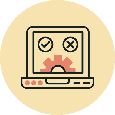 dizüstü bilgisayar simgesi, vektör illüstrasyonu