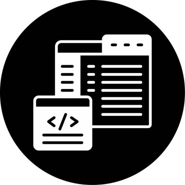 İnternet gelişimi. Web simgesi tasarımı illüstrasyonu