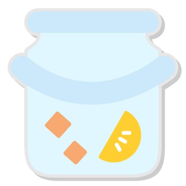 düz renkli tereyağı karikatürü