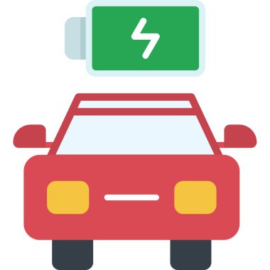 elektrik araba şarj simgesi düz stil