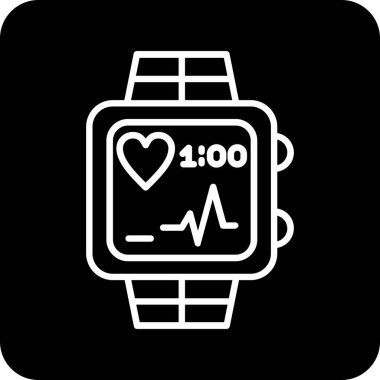 Kalp ikonu vektör illüstrasyonu