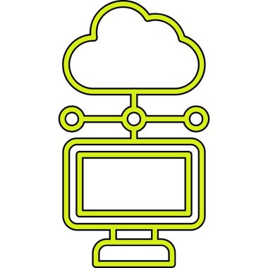 Bulut hesaplama. vektör illüstrasyonu