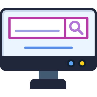 İnternet tarayıcısı. Basit web simgesi tasarımı. vektör illüstrasyonu