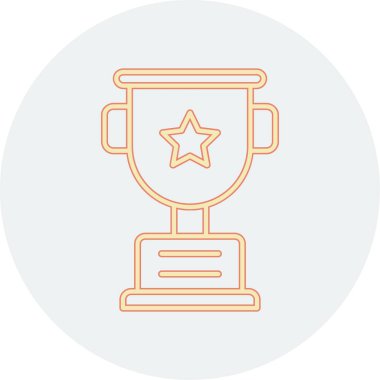 kupa vektörü ince çizgi simgesi