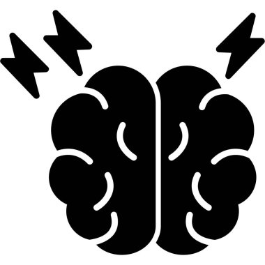 Beyin. Web simgesi basit tasarım