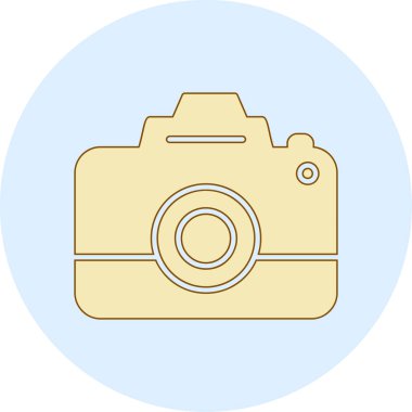 Kamera. Web simgesi basit illüstrasyon