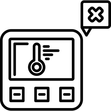 Termometre. Web simgesi basit illüstrasyon
