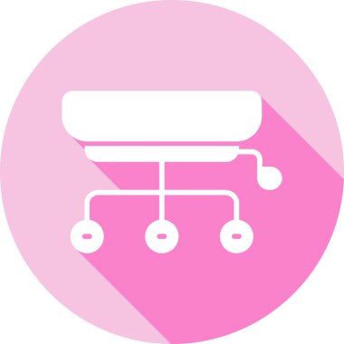 Bebek arabası. Web simgesi basit illüstrasyon