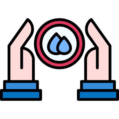 Su damlası. Web simgesi basit illüstrasyon