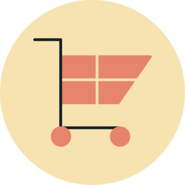 El arabası. Web simgesi basit illüstrasyon