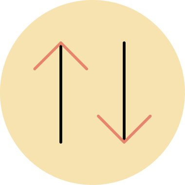 Ok. Web simgesi basit illüstrasyon