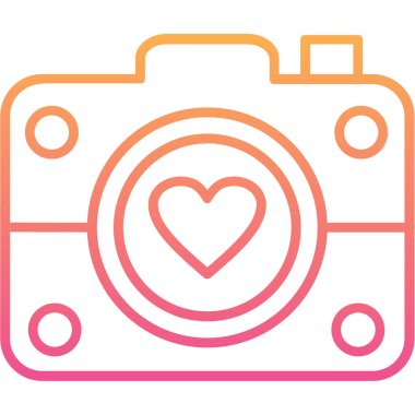 Kalp. Web simgesi basit illüstrasyon