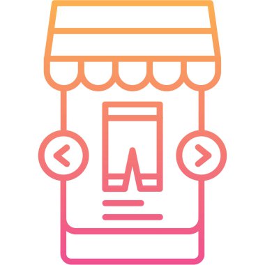 Dükkan. Web simgesi basit illüstrasyon