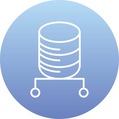 veritabanı. Web simgesi basit illüstrasyon