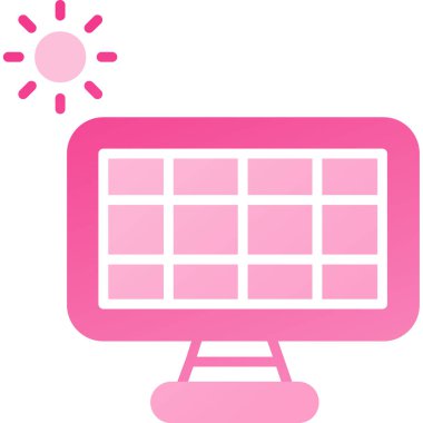 Bilgisayar ekranı. Web simgesi basit illüstrasyon