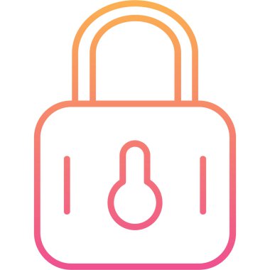 Kilit simgesi. vektör illüstrasyonu