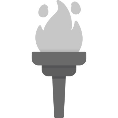 Ateş simgesi ve vektör illüstrasyonu beyaz arkaplanda izole edildi