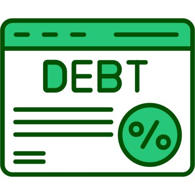 borç vektörü düz renk çemberi