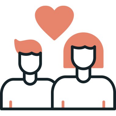 Arkadaşlar düz vektör simgesi