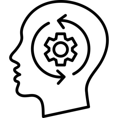 Beyin. Web simgesi basit tasarım