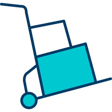 Alışveriş arabası. Basit resimleme