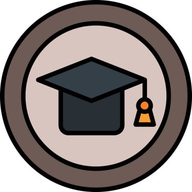 mezuniyet şapka vektör simgesi