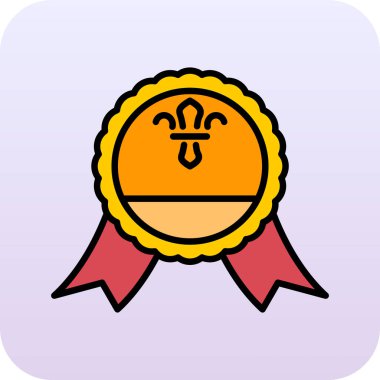 Madalya ikon vektör illüstrasyonu