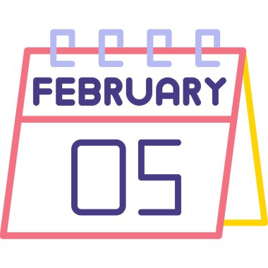 7 Şubat simge tasarımı - takvim