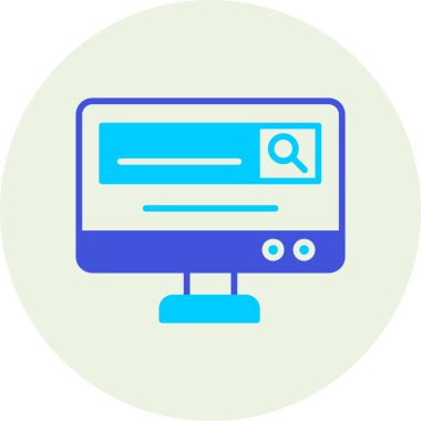 Bilgisayar. Web simgesi basit illüstrasyon