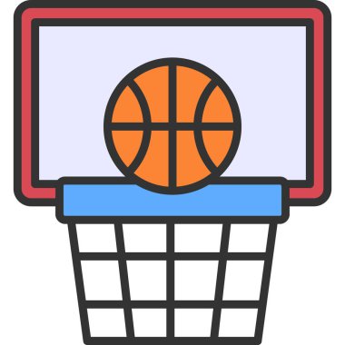 Basketbol. Web simgesi basit illüstrasyon