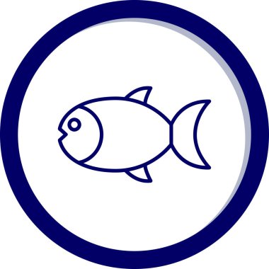 balık simgesi vektör illüstrasyonu